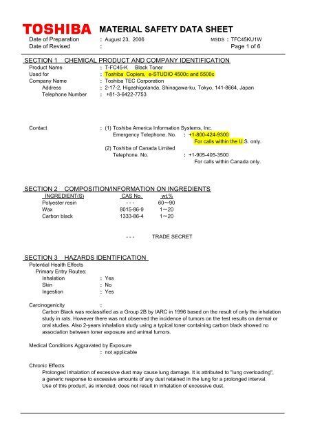 hilti safety data sheets.